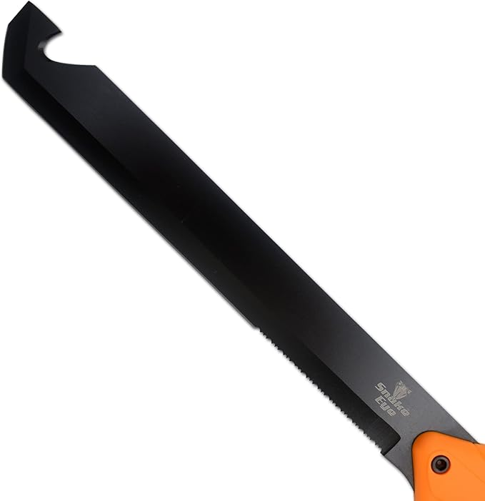 Snake Eye Machete with Heavy Duty Construction-Ergonomic Non-Slip Handle and Belt Sheath for Gardening, Land-Management, Bushcraft, Hunting and Outdoor
