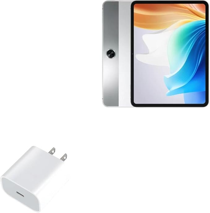BoxWave Charger Compatible with Oppo Pad Air2 - PD GAN miniCube (30W) 30W Tiny PD GAN Type-C Wall Charger - Winter White