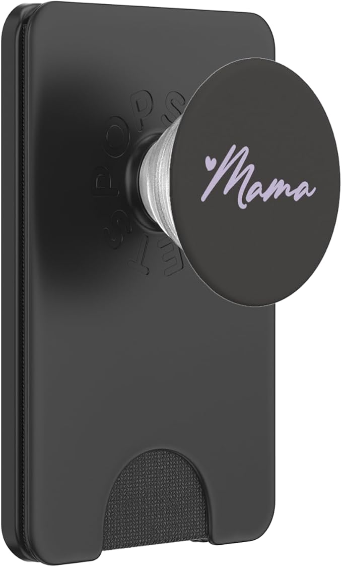Light Pastel Purple Gray Heart Mama PopSockets Adhesive PopGrip