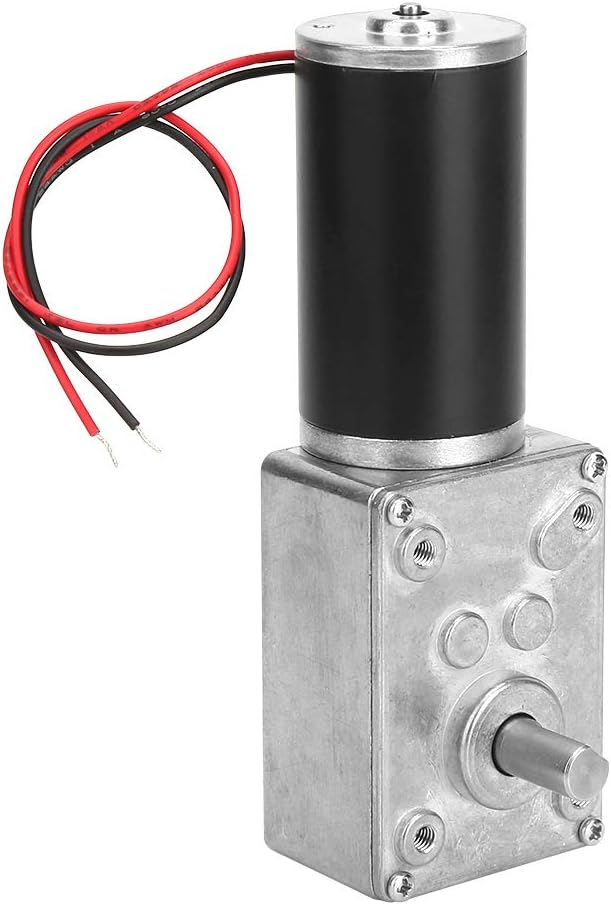 Reversible Gear Motor, 24V 8mm Shaft Gear Motor High Torsion Speed Reduce Electric Motor for Curtain Machine Advertising Equipment Window Opener Smart Device (10RPM)