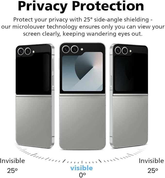 4 PACK for Motorola Razr 60 Ultra Privacy Screen Protector [25° Anti Spy] 2 Inside + 2 Front TPU Films Self-Healing Easy Install with Alignment Jig Case Friendly 3H Hardness