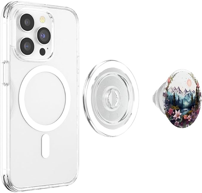 Boho Chic Floral Wreath Forest Nature Mountain Cute Pastel PopSockets PopGrip for MagSafe