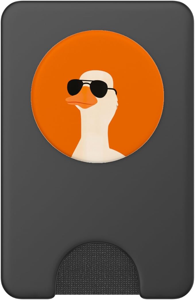 Cosmic Orange Cool Goose Illustration Print PopSockets PopGrip for MagSafe