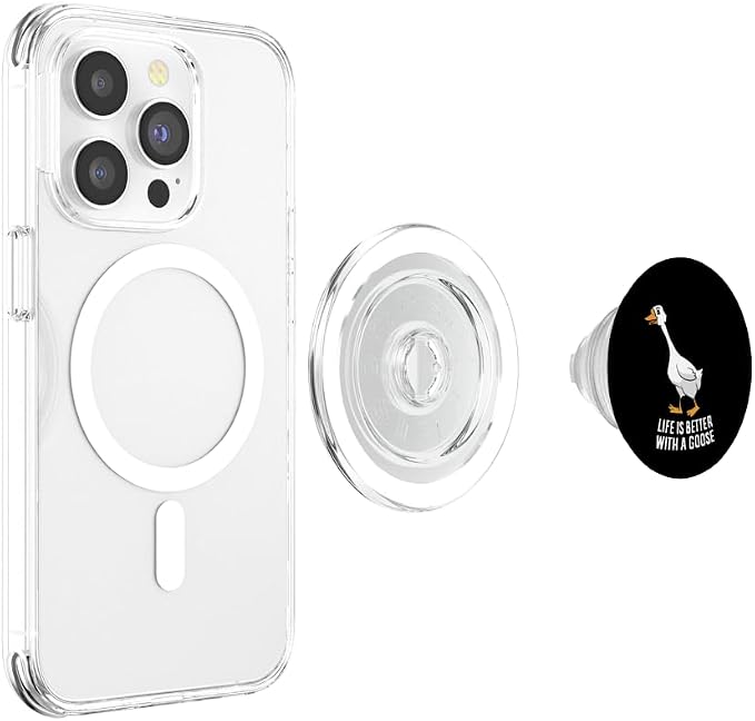 Life Is Better With A Goose Funny Goose PopSockets Adhesive PopGrip