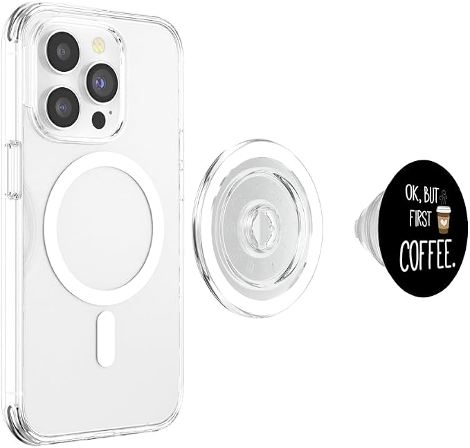 Ok But First Coffee - Funny Coffee Quotes Gifts PopSockets Adhesive PopGrip