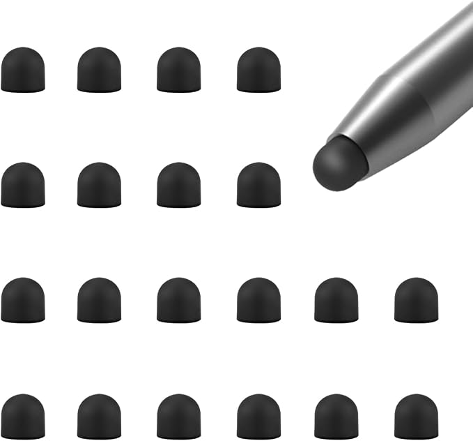 20Pcs Replacement Tips Silicone Rubber Touch Screen Pens Tips for Touch Pen (6 * 6mm)