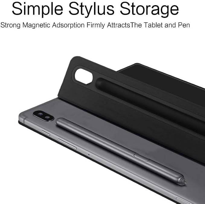 Magnetic Case for Galaxy Tab S10 FE+ 13.1 inch/Galaxy Tab S10 FE Plus with Pen Holder Lightweight and Slim Magnetic Stand Case with Auto Sleep/Wake for Tab S10 FE+ (SM-X620/X626B) Black