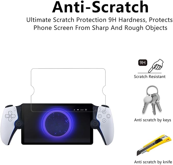 Screen Protector Tempered Glass for PlayStation Portal Remote Player 8inch / Sony PlayStation 5 PS5 Portal (2-Pack) HD Clear Anti-Scratch Screen Protector