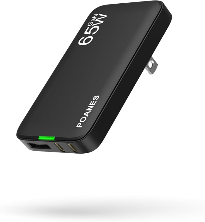 3-Port Flat USB C Wall Charger 30W Max Type-C Fast Charging Block | Dual USB-C 1 USB-A PD 25W Fast Charging Slim Body Foldable Plug for IPad Pro Tablets iPhone 17/16/15 Series Galaxy