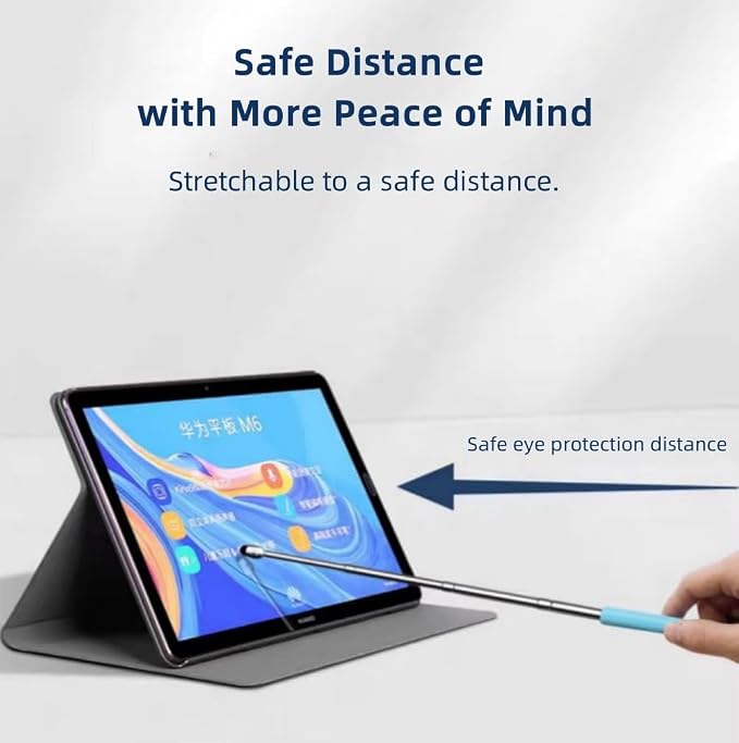 Universal Telescopic Stylus Pen for Touch ScreensRetractable Pointer Stick &amp Stylus with Special Flocking TipExtendable High Precision &amp Soft Stylus Pen for Touch Screens (Black)