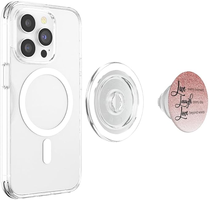 Rose-Gold Live Laugh Love PopSockets Adhesive PopGrip