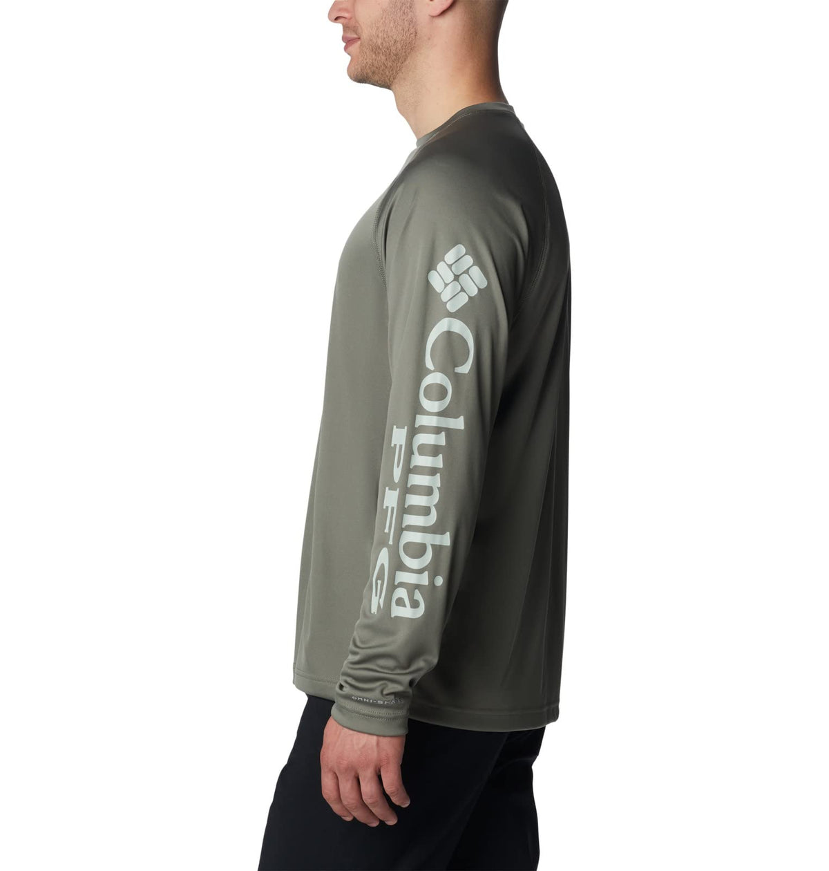 Columbia Men's Terminal Tackle Long Sleeve Fishing Shirt, Cypress/Cool Green Logo, Small