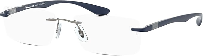 Ray-Ban unisex-adult Rx8724 Titanium Rectangular Prescription Eyeglass Frames