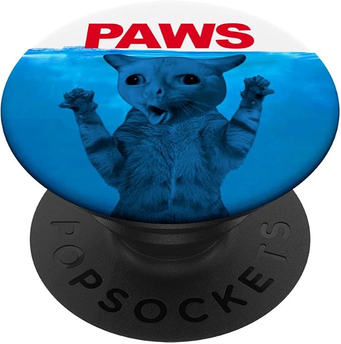 Paws Cat Meme Humor Funny Kitty Lover Funny Cats Dads Mom PopSockets Adhesive PopGrip