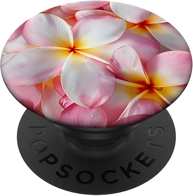 Plumeria Flowers Garden &amp Hawaii PopSockets Adhesive PopGrip