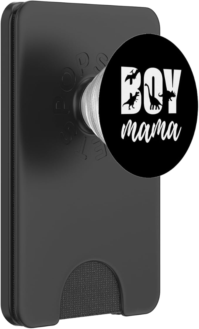 Boy Mama Saurus Mom Mommy Dinosaur Dino Trex Mother Women PopSockets Adhesive PopGrip