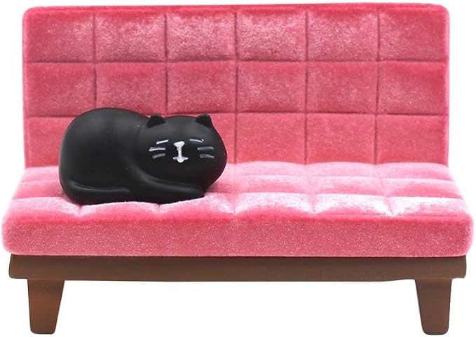 BOLLEY JOSS Desk Cell Phone Holder Stand Pink Sofa with Cute Cat Kitty for Office Free You Hands Home Ornament