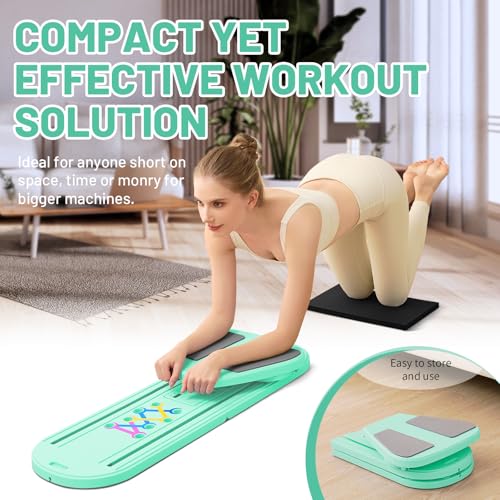 Pilates Board, Newest 7-in-1 Multi-Purpose Portable Pilates Reformer Machine for Home, Foldable at Home Pilates Kit, Pilates Board for Home Workout Fitness Exercise,Abs