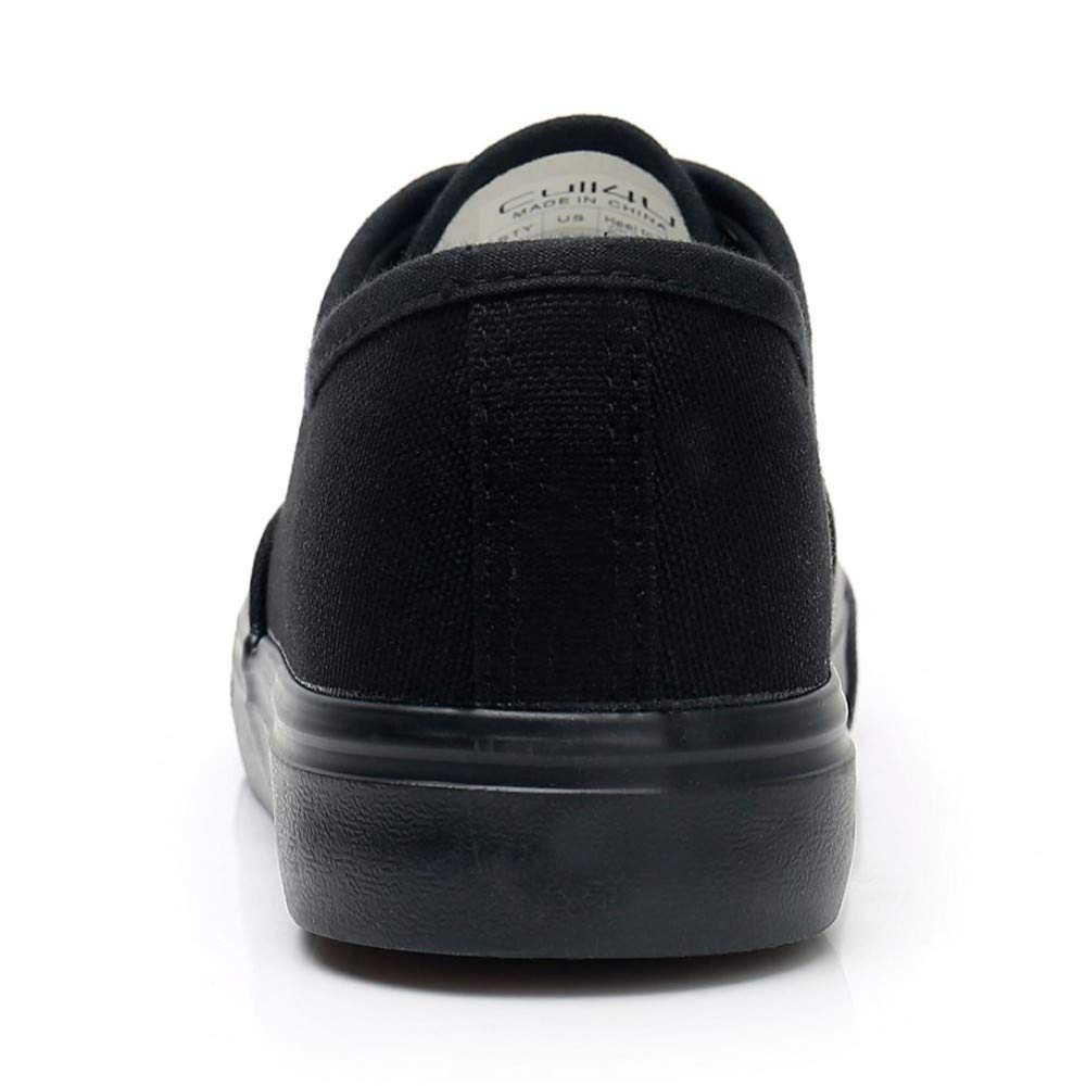 Cull4U Women's Laid Back Footwear Low-Top Sneaker Shoe (5 M US,All-Black)