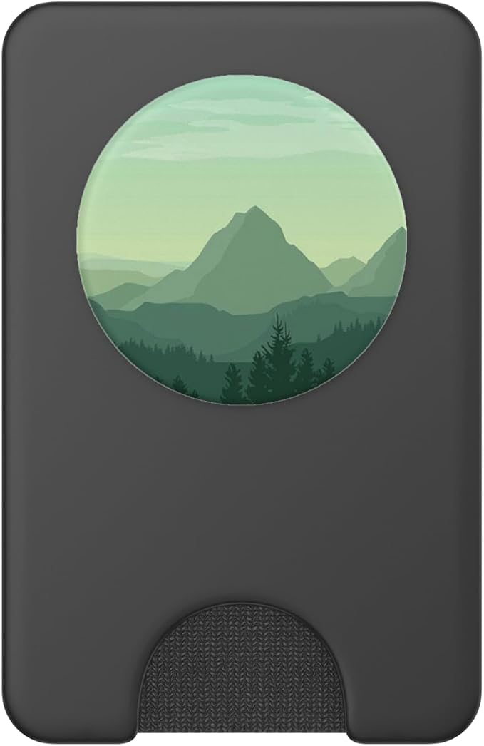 Green Mountain Pop Mount Socket Art Work Tree Woods PopSockets Adhesive PopGrip