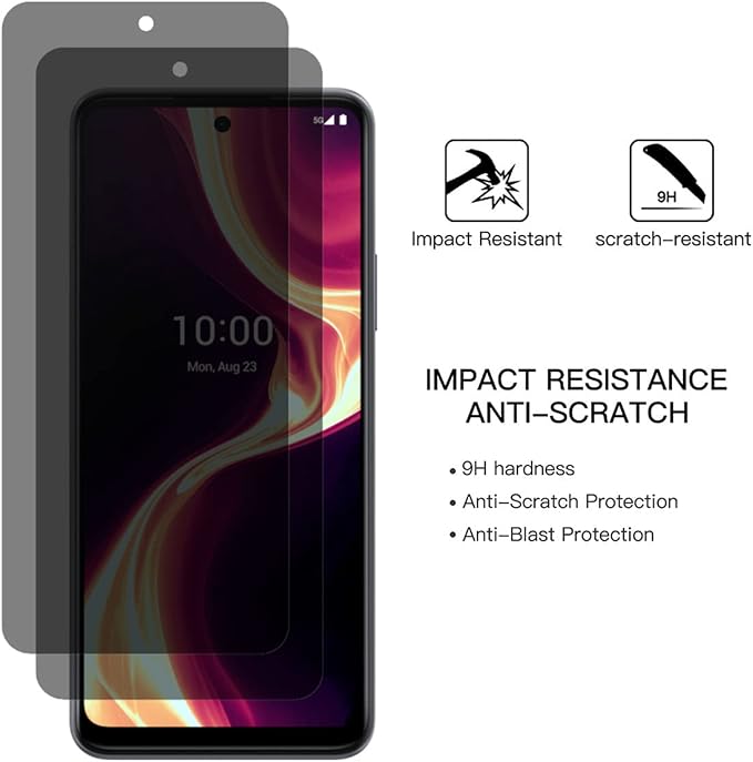 for Boost Celero5G+ Anti-Spy Tempered Glass [2 Pcs] 9H Hardness Anti-Scratch Anti-Peeping Privacy Screen Protector Proteceive Film for Boost Celero 5G+ Plus 2023 7.0