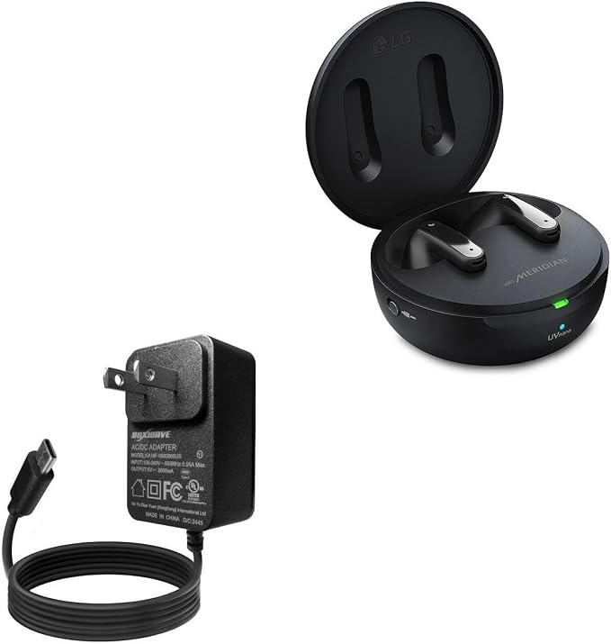 BoxWave Charger Compatible with LG Tone Free FP7C - Wall Charger Direct (15W) Rapid Charge Your Device with Built-in 3ft Cable