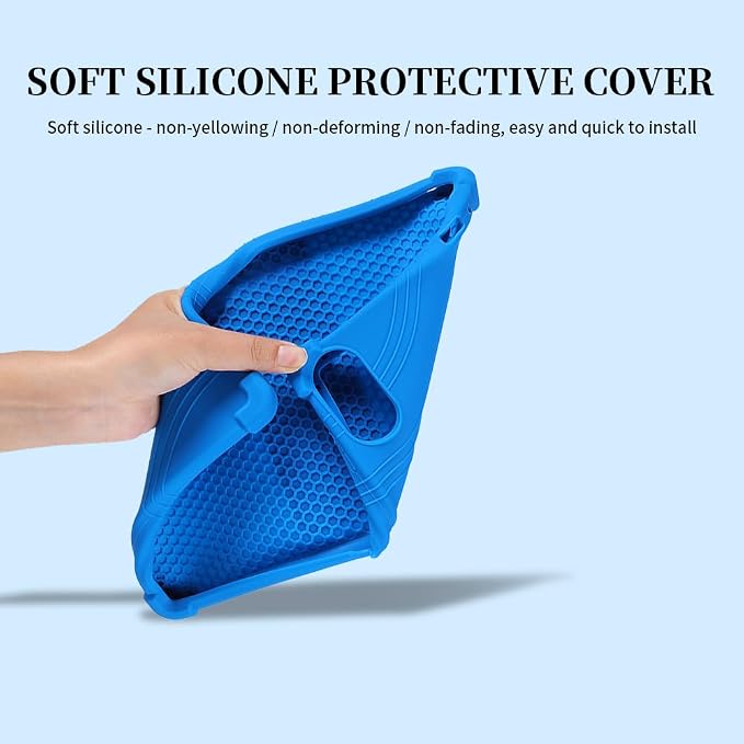 for SHARECLOUD P10_T Tablet CaseShockproof Lightweight Protective Silicone Adjustable Stand Cover for FIRYMID 1060C/Frameflow P10-A/Kairisy-P10A 10 inch Tablet (Black)