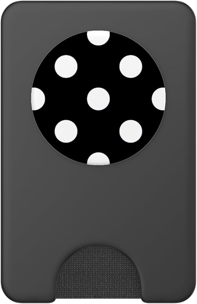 Polka Dot Black and White Pattern PopSockets Adhesive PopGrip