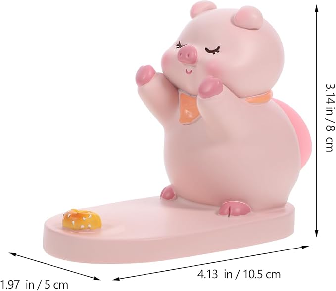 Homoyoyo Cute Pig Phone Stand Pig Phone Holder Stand for Desk Cell Holder for Smartphone Adorable Desktop Stable Support Bracket for Home Office Decor