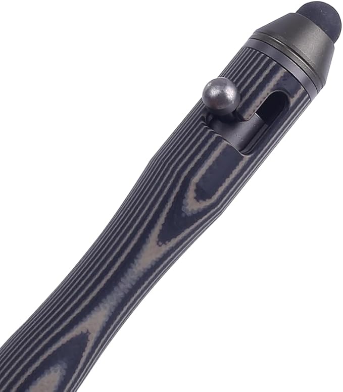 5.7'' G10 EDC Bolt Action Pen Touch Screen Stylus Model 5375-N | Refillable ballpoint ink G10 body with pocket clip ergonomic grip comes with a free refill