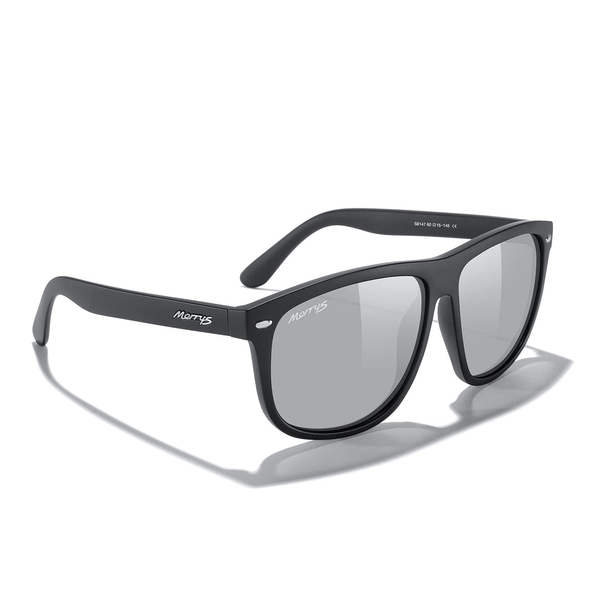 MERRY'S Men's Oversized Square Polarized Sunglasses for Driving Fishing Golfing UV400 Protection S8147