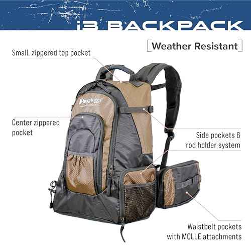 Frogg Toggs i3 Fishing Backpack, Tackle Storage, Includes 3-3600 Bait Trays