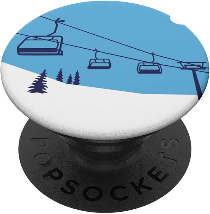 Ski Lift Mountain Snow PopSockets Swappable PopGrip
