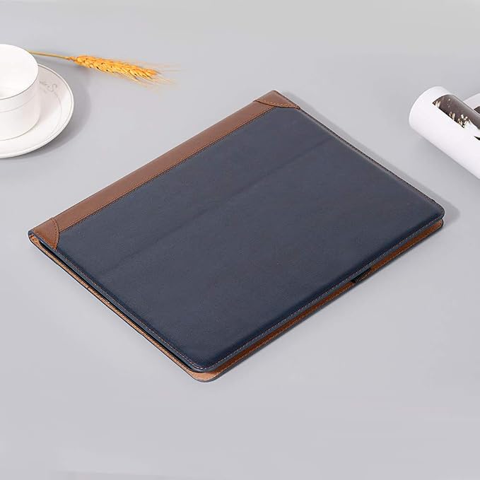 iPad Pro 13'' (M5 2025) (M4 2024) Case DMaos Vintage Book Synthetic Leather Stand Folio Smart Cover Auto Sleep/Wake Business Document Card Holder - Black