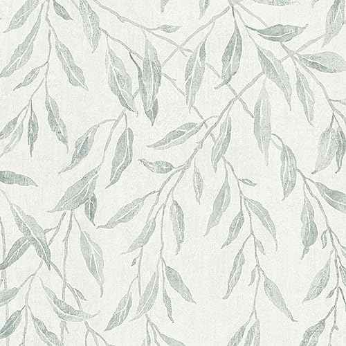 Sevalo Leaf Leaves Peel and Stick Wallpaper Boho Contact Paper for Cabinets and Drawer Greenery Contact Paper for Walls Self-Adhesive Removable Wallpaper Bathroom Olive Farmhouse Nature17.3inW 78.7inL