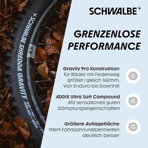 Schwalbe Shredda Rear Tire - 27.5 x 2.50, Tubeless, Folding, Black, Evolution Line, Gravity Pro, Addix Ultra Soft