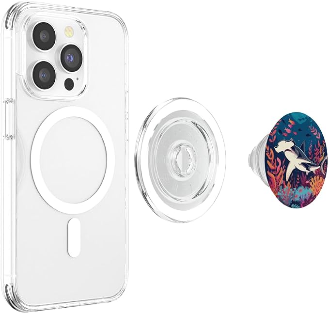 Hammerhead Shark Floral PopSockets Adhesive PopGrip