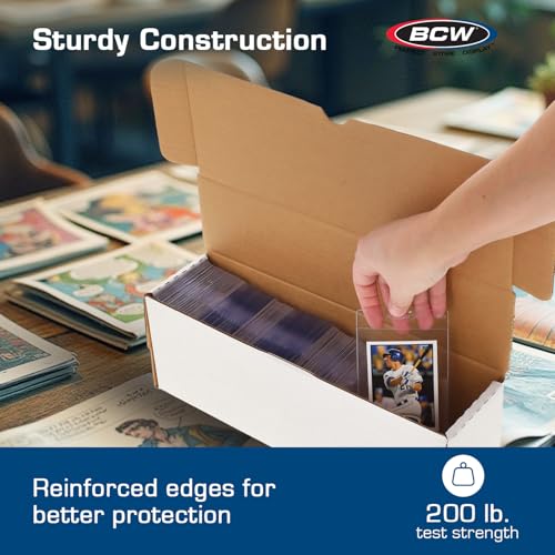 BCW 14-Inch Semi-Rigid #1 Storage Box - 3ct | Holds 350 Semi-Rigid Card Holders | Vertical Card Organizer | Ideal for Sports, Trading Cards Baseball, Magic, Pokemon - style: 3 Pack