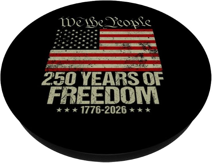250 Years Distressed America Flag Anniversary USA 250th Bday PopSockets PopGrip for MagSafe