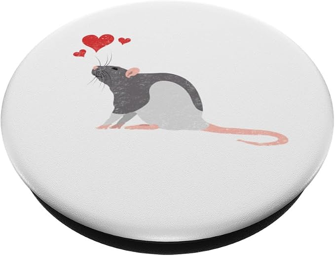 Cute Rat Lover Pet Mouse or Rodent Gift PopSockets Adhesive PopGrip