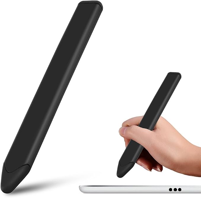 Stylus Pen for Touch Screens Active Capacitive Stylus with Rubber Tip Compatible Tablets Smartphones Slim Lightweight Design for Writing Drawing Note Taking (Black)