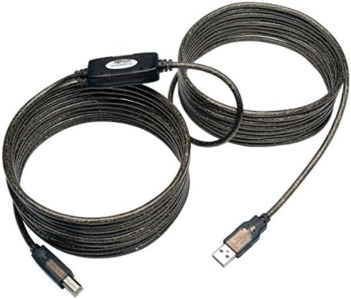 TRIPP LITE Eaton USB 2.0 Hi-Speed A/B Active Repeater Cable (M/M) 25-ft. (U042-025) Silver