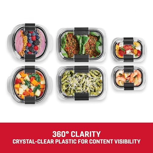 Rubbermaid Brilliance® Round and Rectangular Leak Proof Food Storage Containers, 12 Piece Set - size: 12-Piece