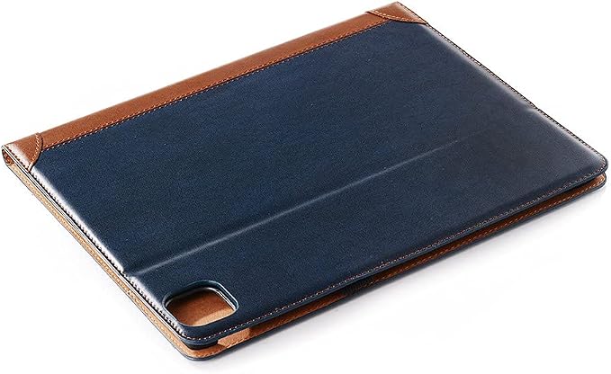 iPad Pro 13'' (M5 2025) (M4 2024) Case DMaos Vintage Book Synthetic Leather Stand Folio Smart Cover Auto Sleep/Wake Business Document Card Holder - Black