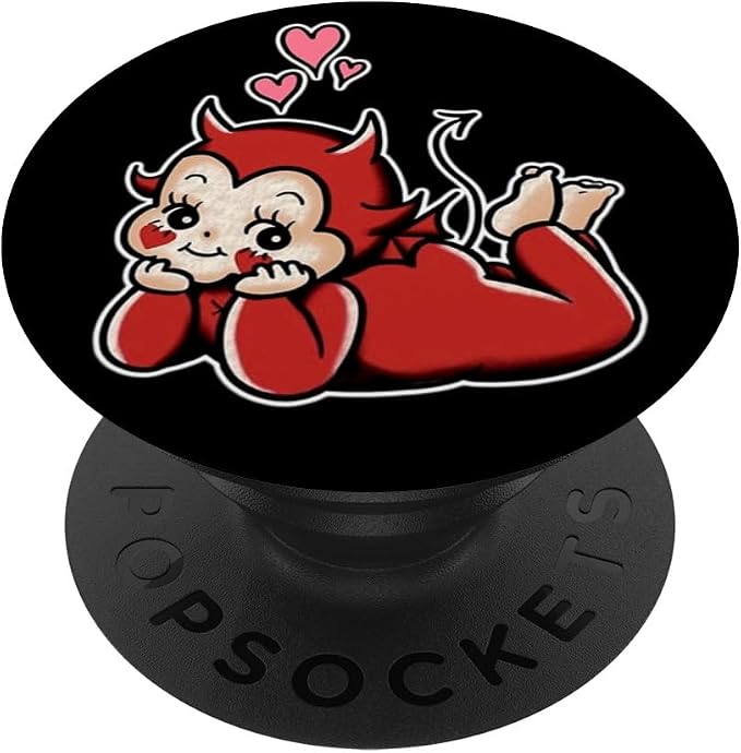 Kewpie Baby Devil Cupid Love Traditional Tattoo Flash PopSockets PopGrip for MagSafe