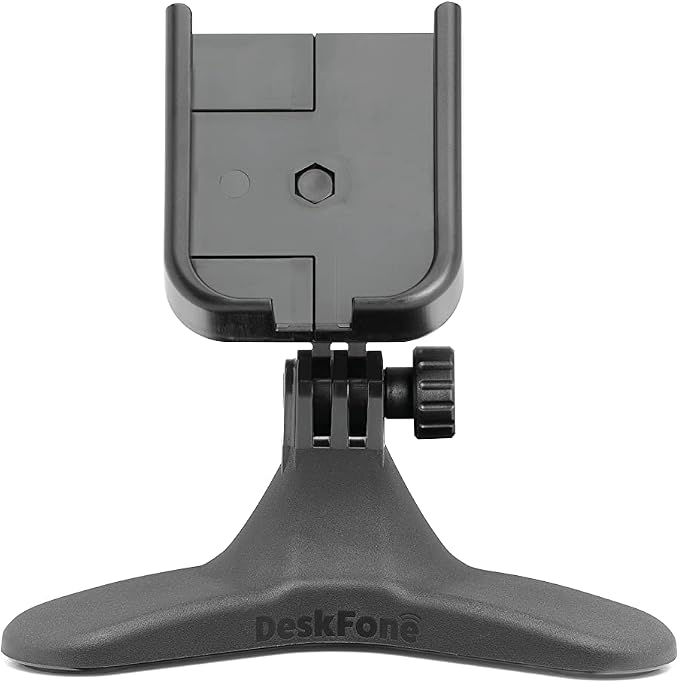 WeatherTech DeskFone - Universal Desktop Cell Phone Holder (Black Metal Knobs)