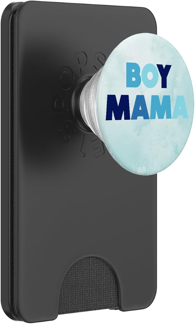 Trendy Boy Mama Blue Color Bluish Boy Mom Mother's Day PopSockets Adhesive PopGrip