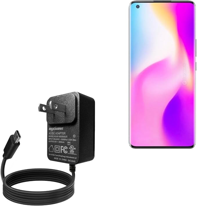 BoxWave Charger Compatible with vivo X50 Pro+ - Wall Charger Direct (15W) Rapid Charge Your Device with Built-in 3ft Cable
