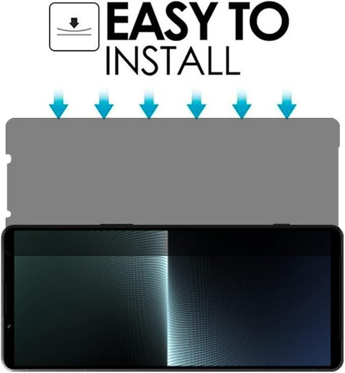 [2 PACK Anti-spy Anti-Scratch 9H-Hardness Easy to Install Privacy Protective Glass Screen Protector for Sony Xperia 1 V 2023