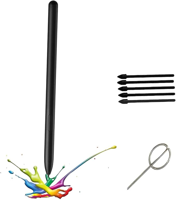 Galaxy Tab S9 Stylus Pen Replacement for Samsung Galaxy Tab S9/S9 Plus/S9 Ultra S Pen All Versions Tab S9 S Pen Compatible with Samsung Galaxy Tab S9/S9+/S9 Ultrawith Tips and Card Pin(Black)